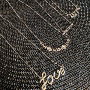  LOT of 4️⃣ LIA SOPHIA NECKLACE BUNDLE Silver